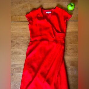 Boden NWOT Vibrant Red Midi Dress